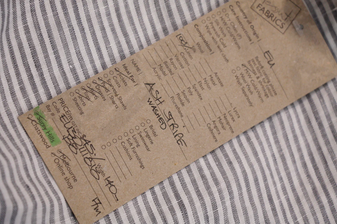 Ash Stripe Washed Linen - Image 3