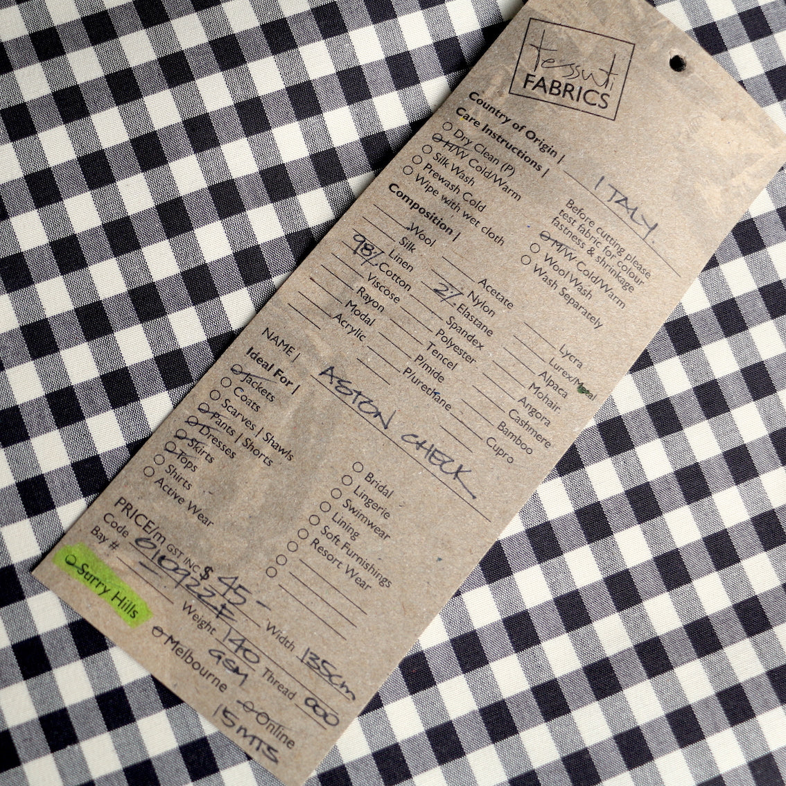 Aston Check Stretch Cotton - Image 4