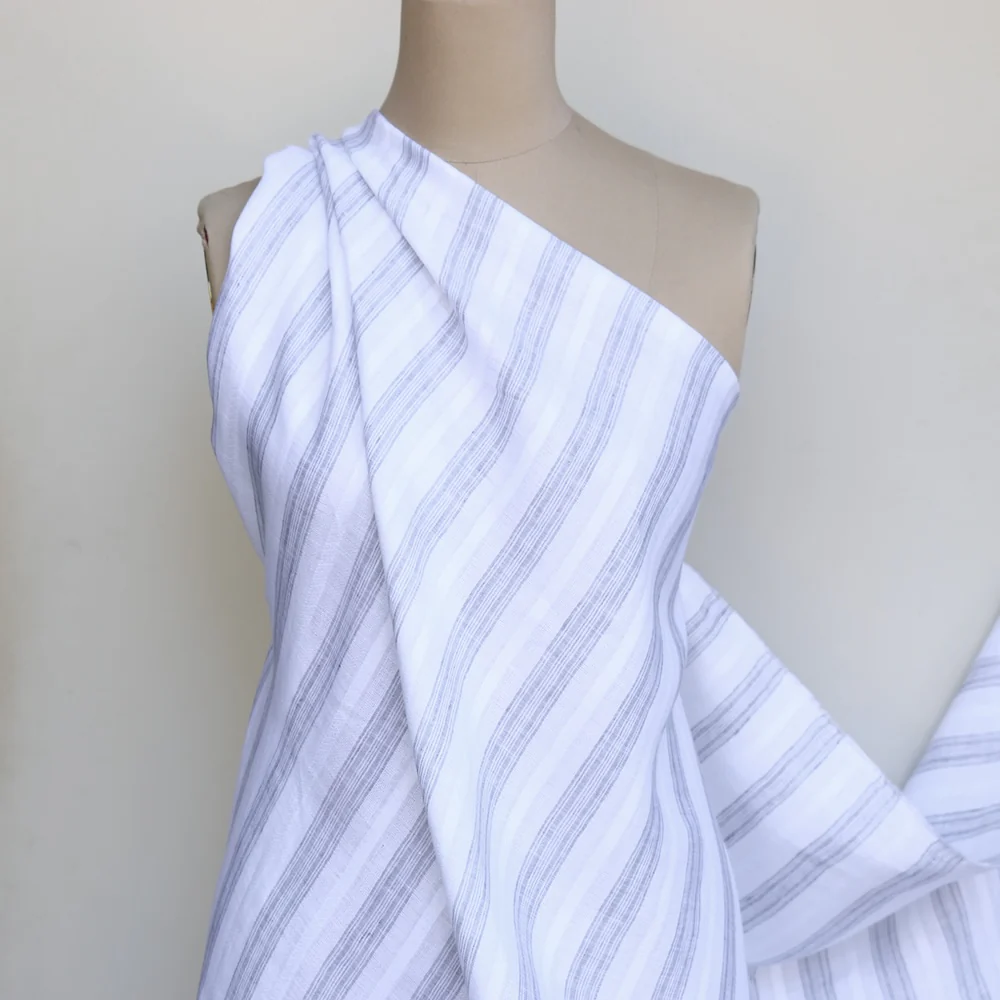 Athina Stripe Jacquard Linen - Image 6