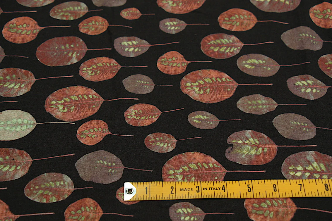 Autumn Leaves Washed Printed Linen - Image 2