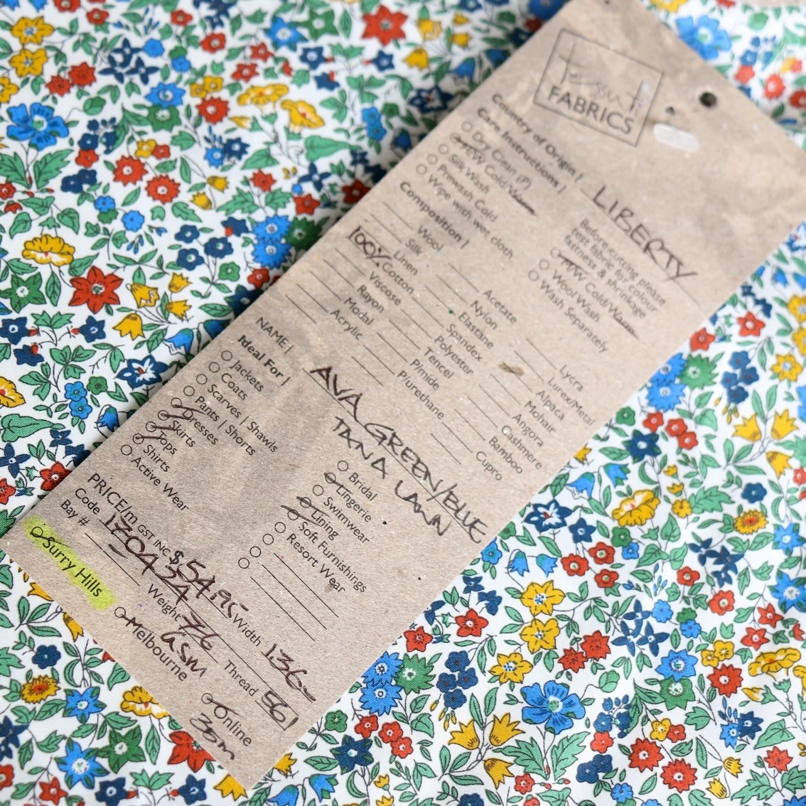 Ava Green/Blue - Liberty Tana Lawn™ - Image 4