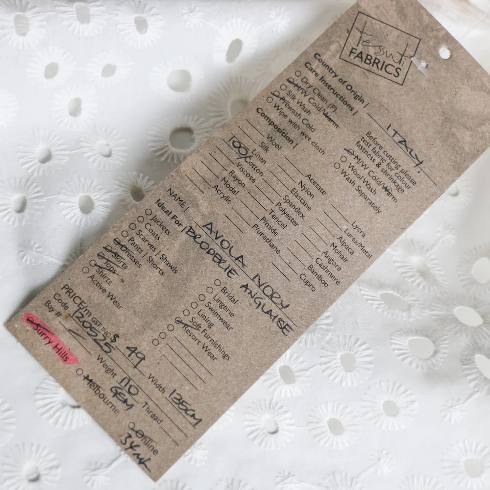 Avola Ivory Broderie Anglaise - Image 5