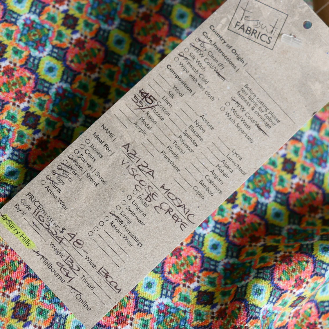 Aziza Mosaic Viscose Crepe - Image 4