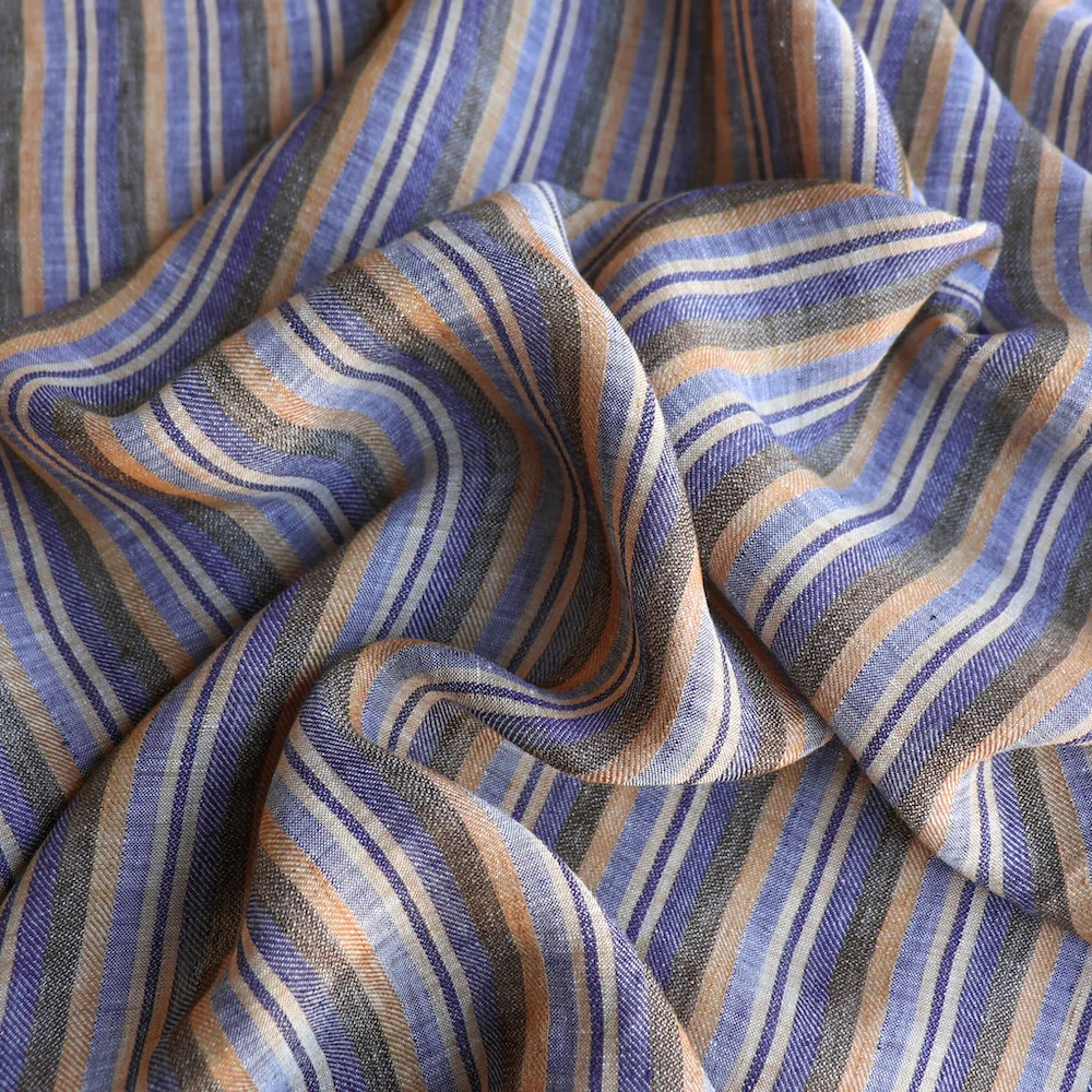 Baia Navy/Toffee Linen - Image 3
