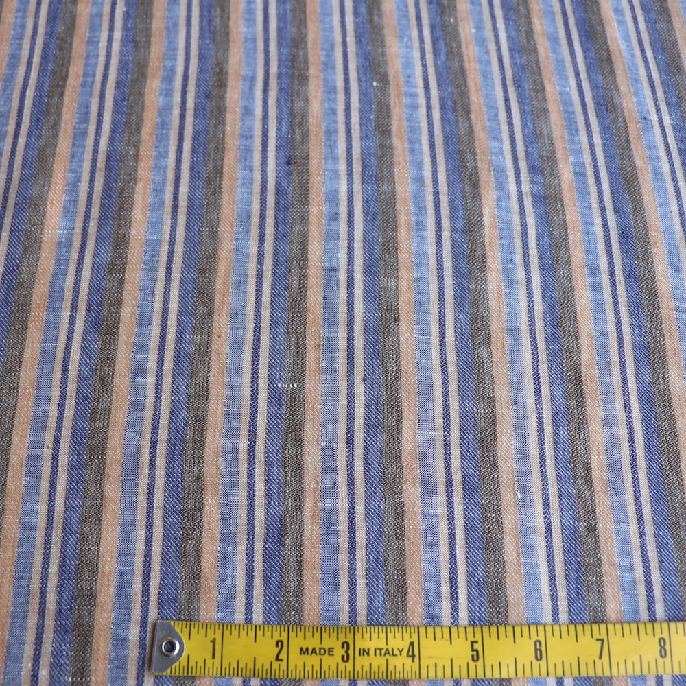 Baia Navy/Toffee Linen - Image 4