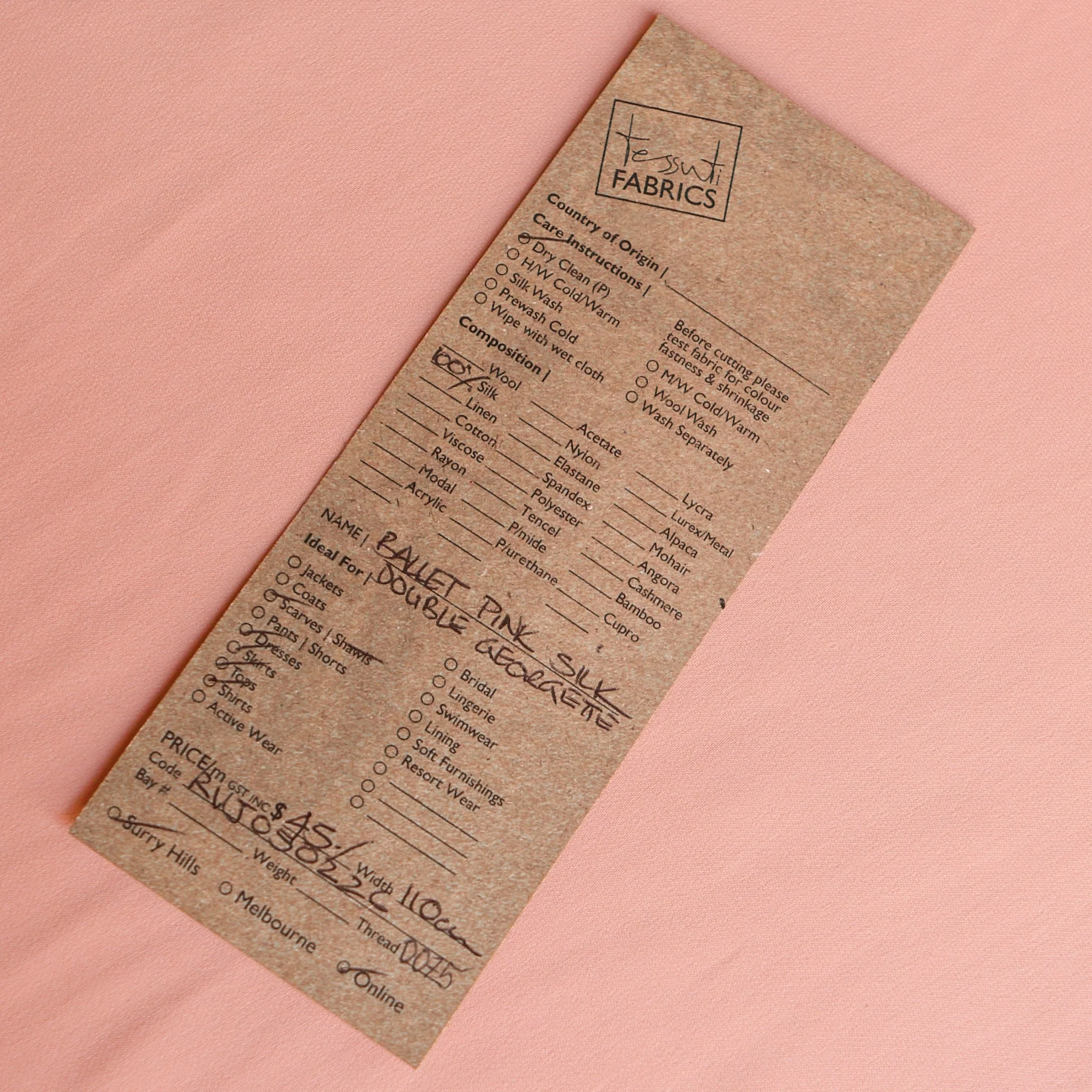 Ballet Pink Silk Double Georgette - Image 3