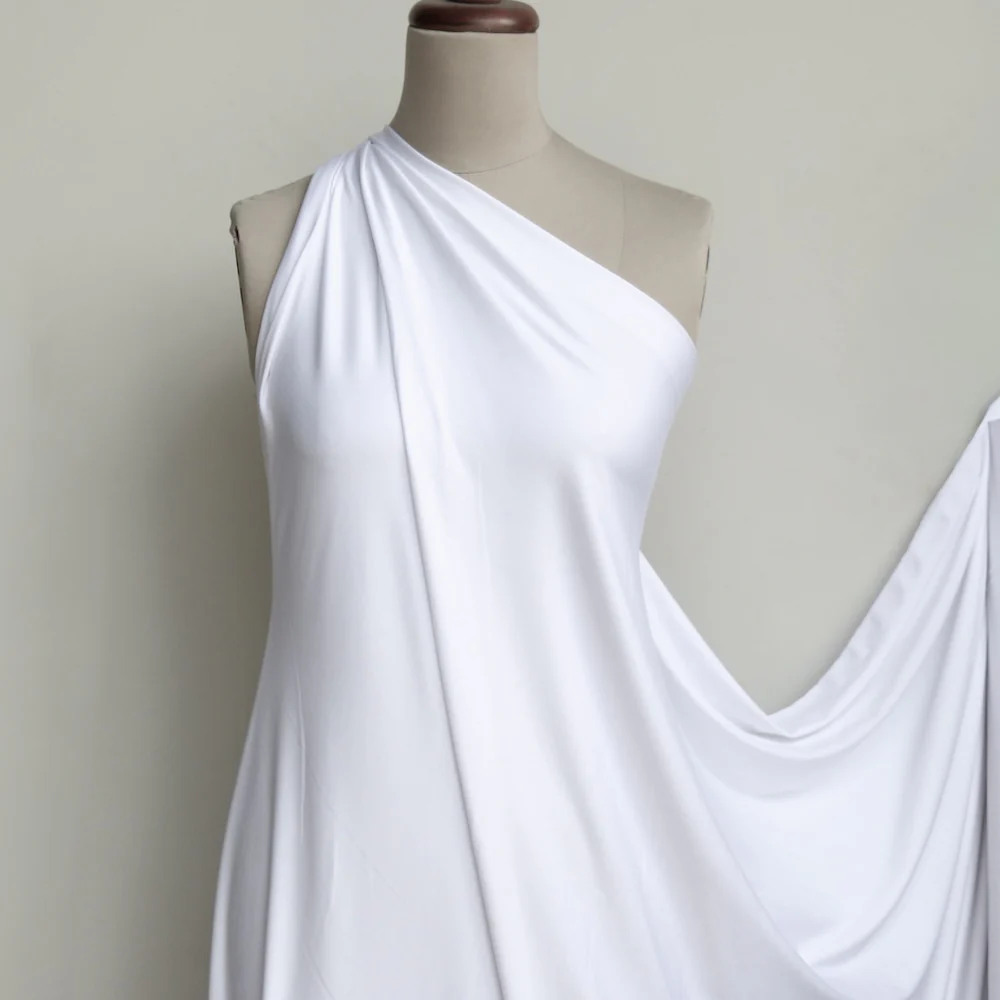 Bamboo Jersey Knit - Milk (265gsm) - Image 4