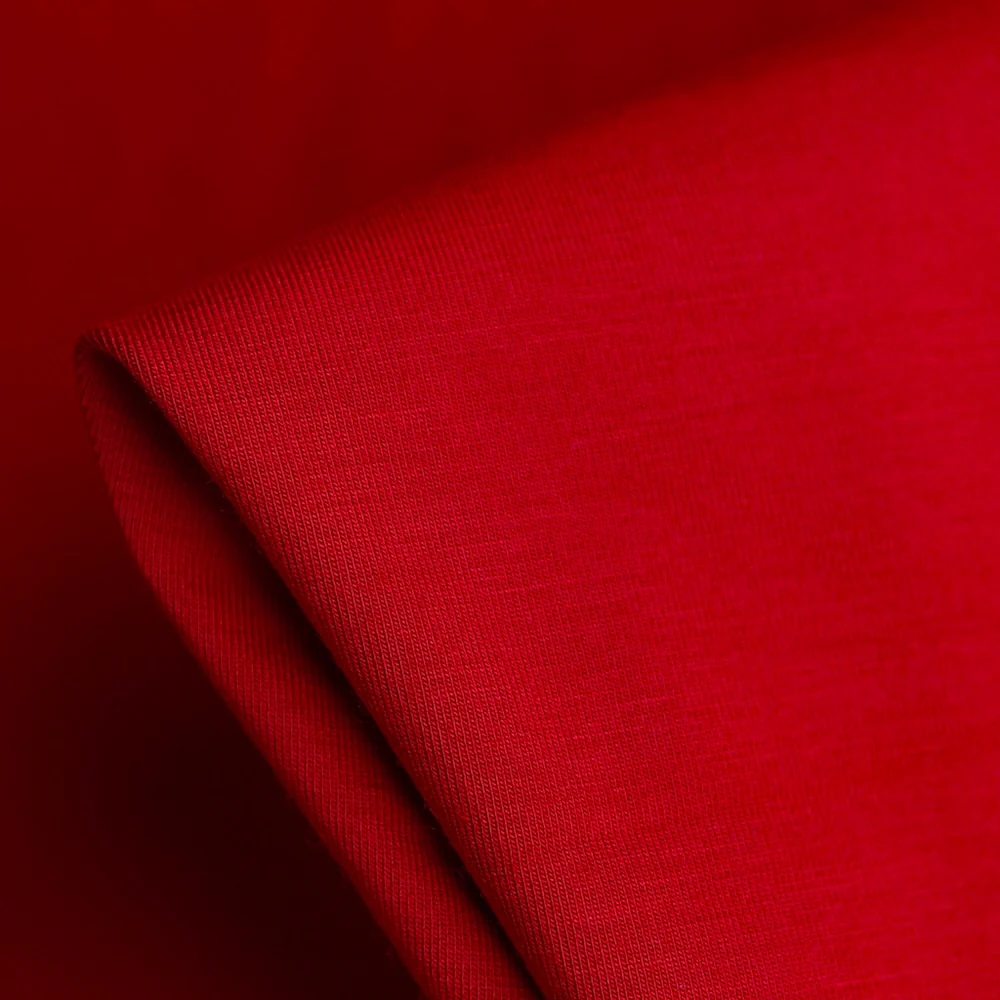 Bamboo Jersey Knit - Red (265gsm)