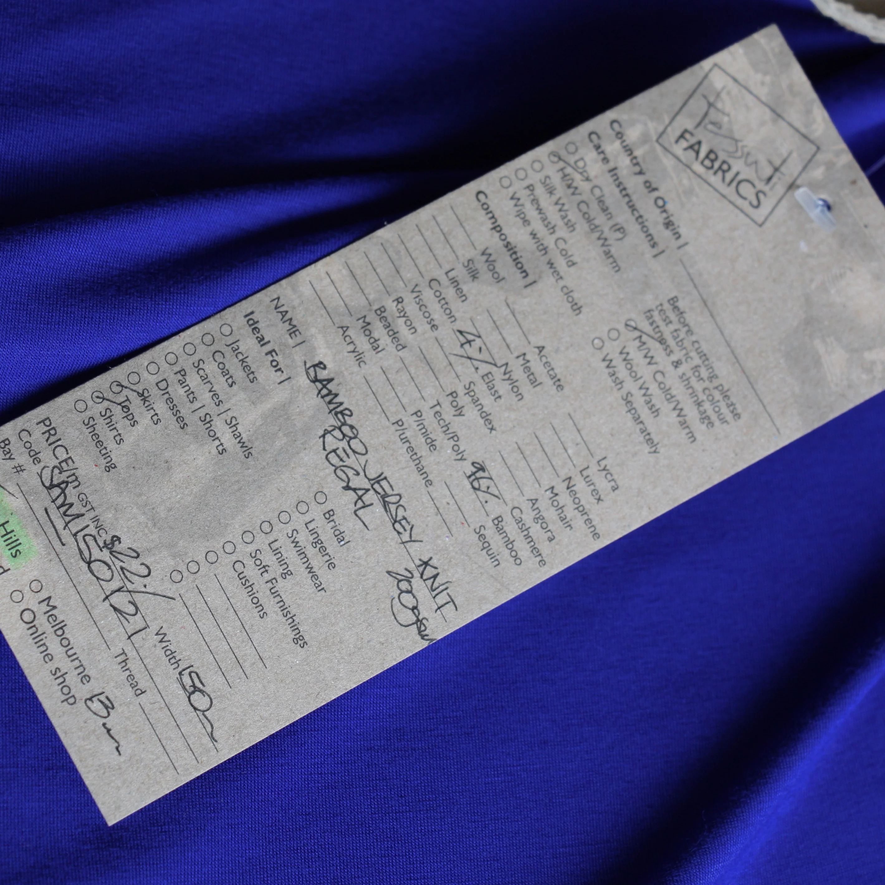 Bamboo Jersey Knit - Regal - Image 3