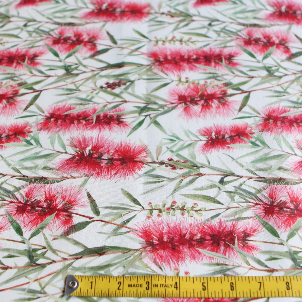 Callistemon In Bloom Printed Linen - Image 3