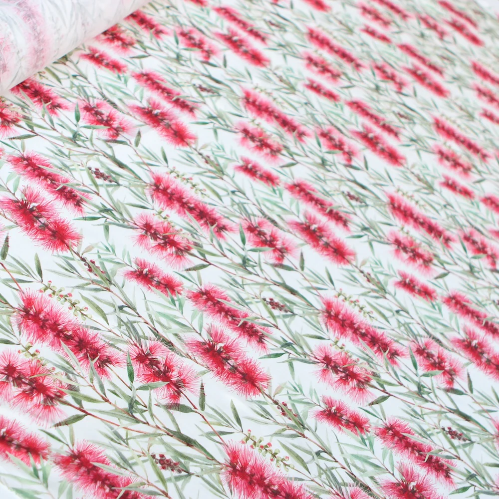 Callistemon In Bloom Printed Linen - Image 4