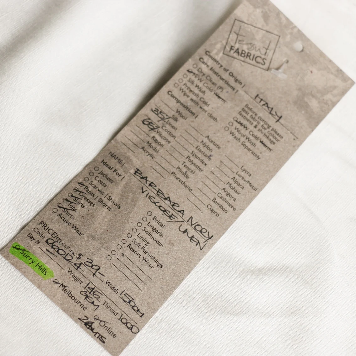 Barbara Ivory Viscose/Linen - Image 3