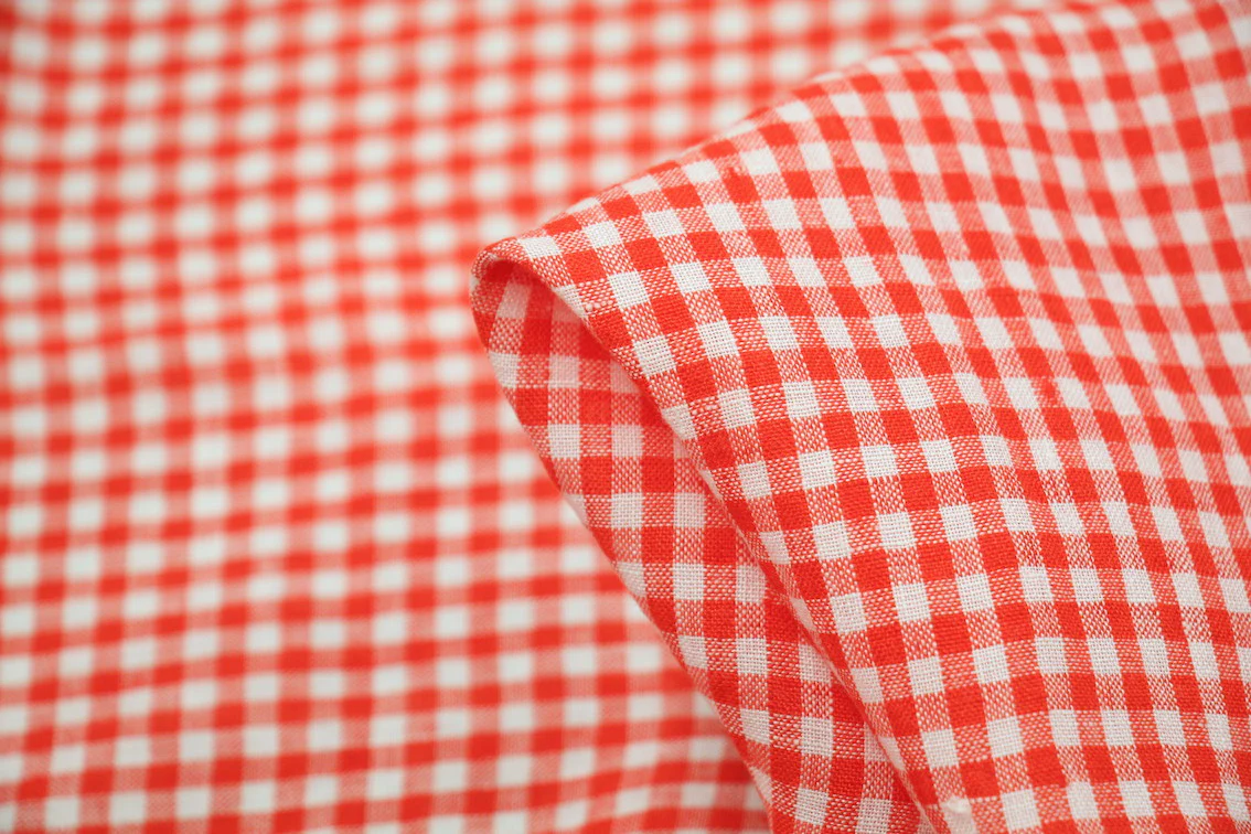 Bardot Check Washed Linen