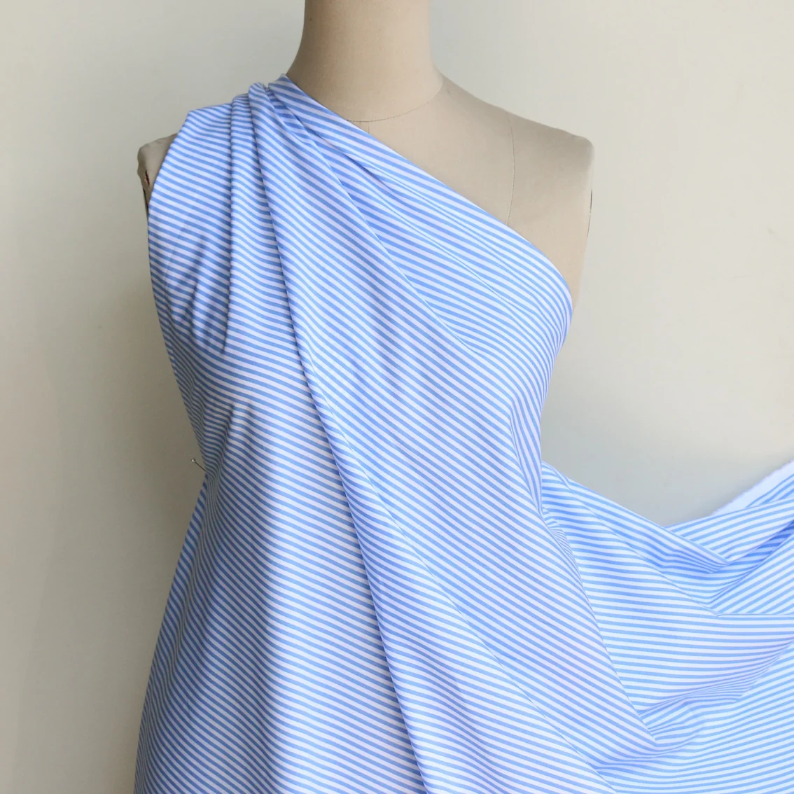 Bari Blue Poplin Shirting - Image 5