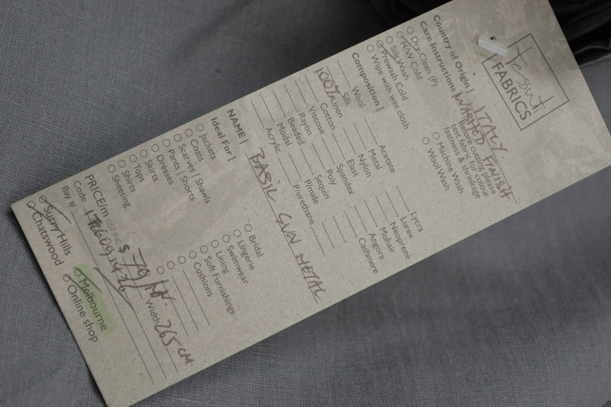 Basil Gunmetal Sheeting* - Image 4