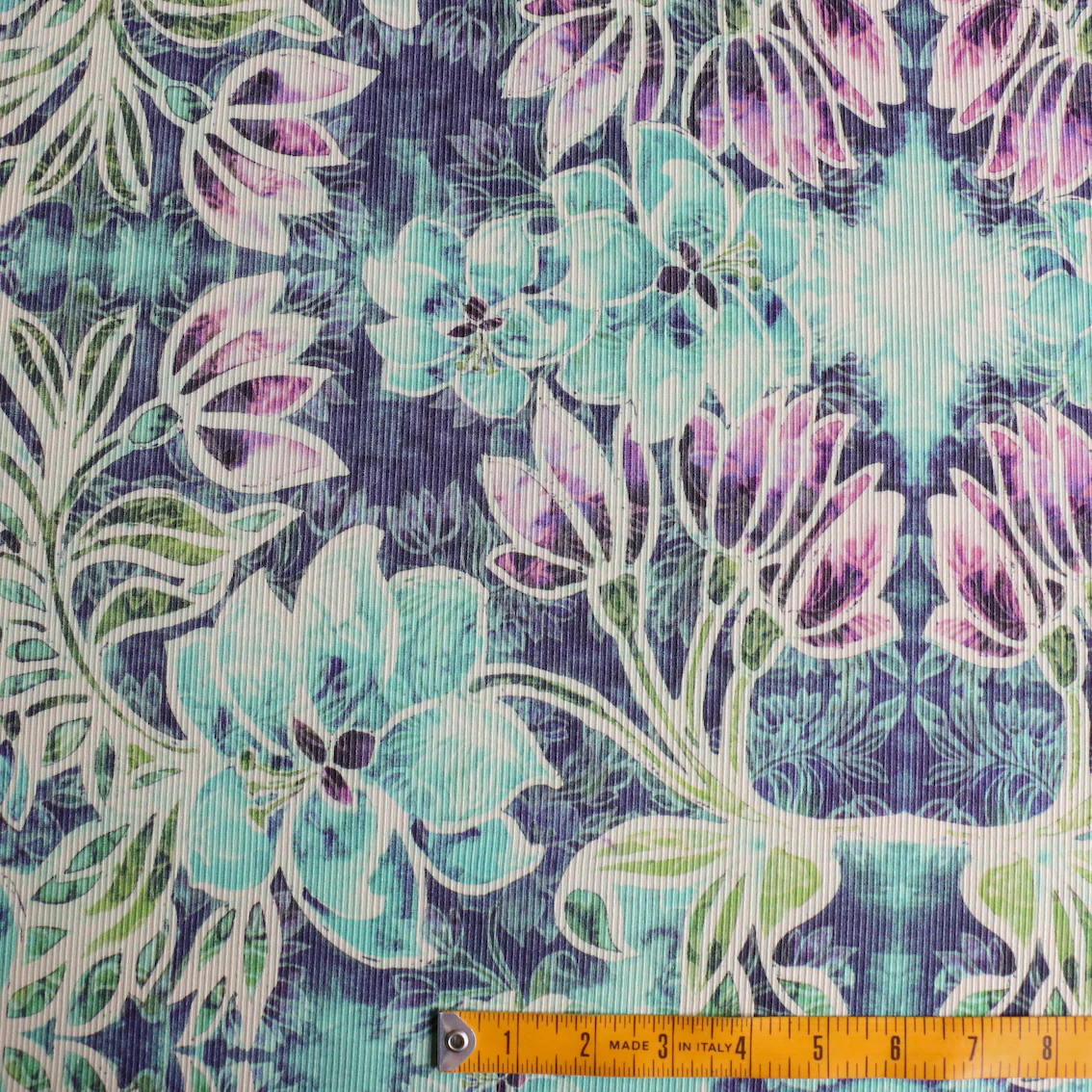 Batik Bloom Silk Ottoman - Image 3