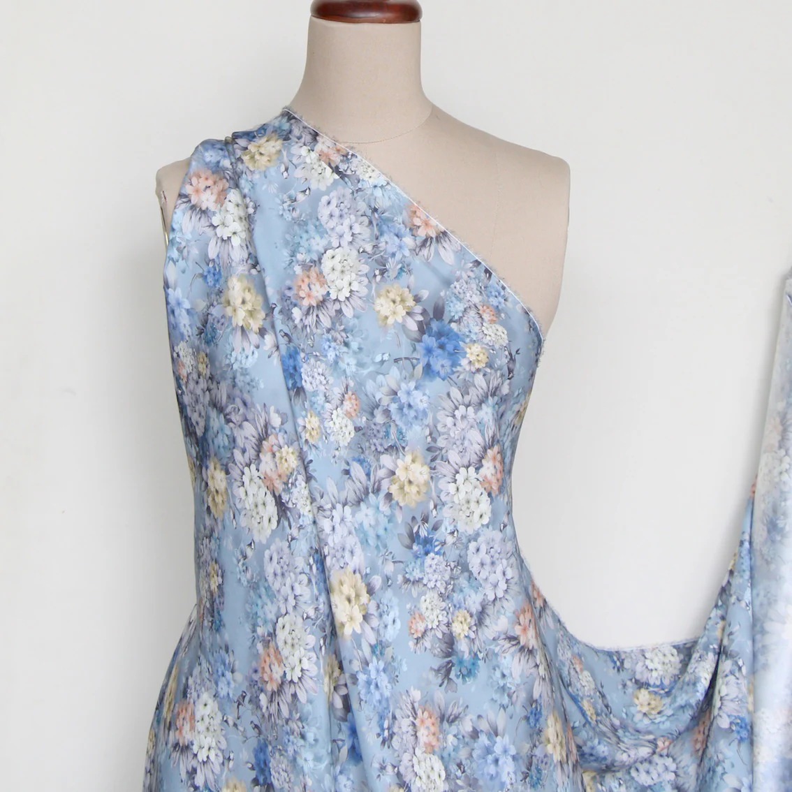 Beautiful In Blue Silk Satin - Image 5