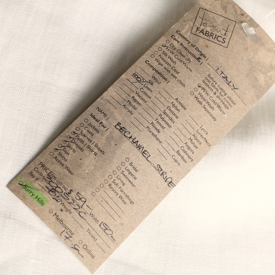 Bechamel Stripe Linen Herringbone - Image 3