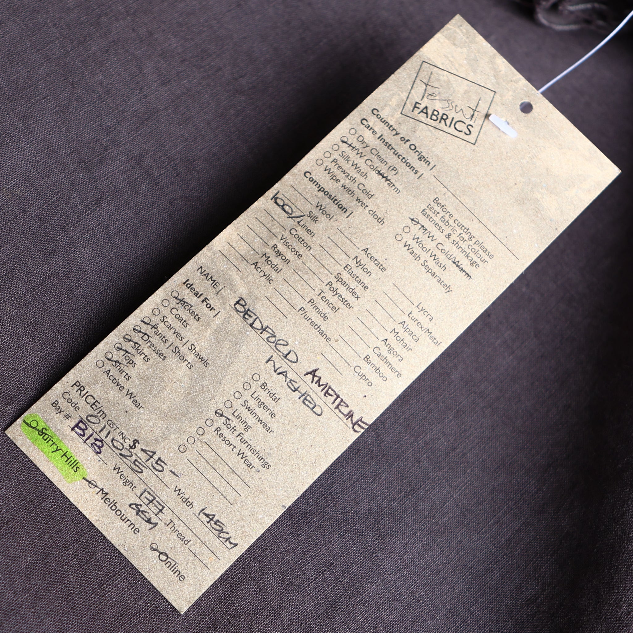 Bedford Ametrine Washed Linen - Image 3