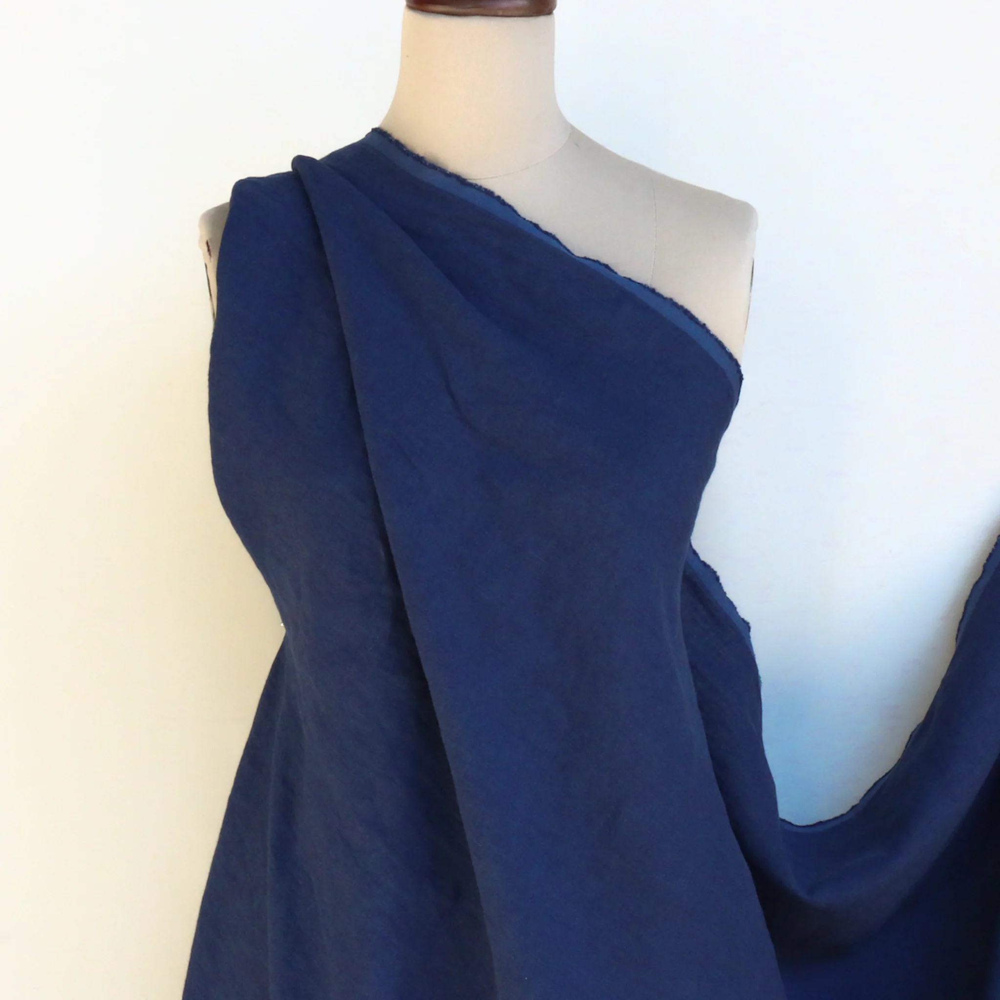Bedford Azure Washed Linen - Image 3