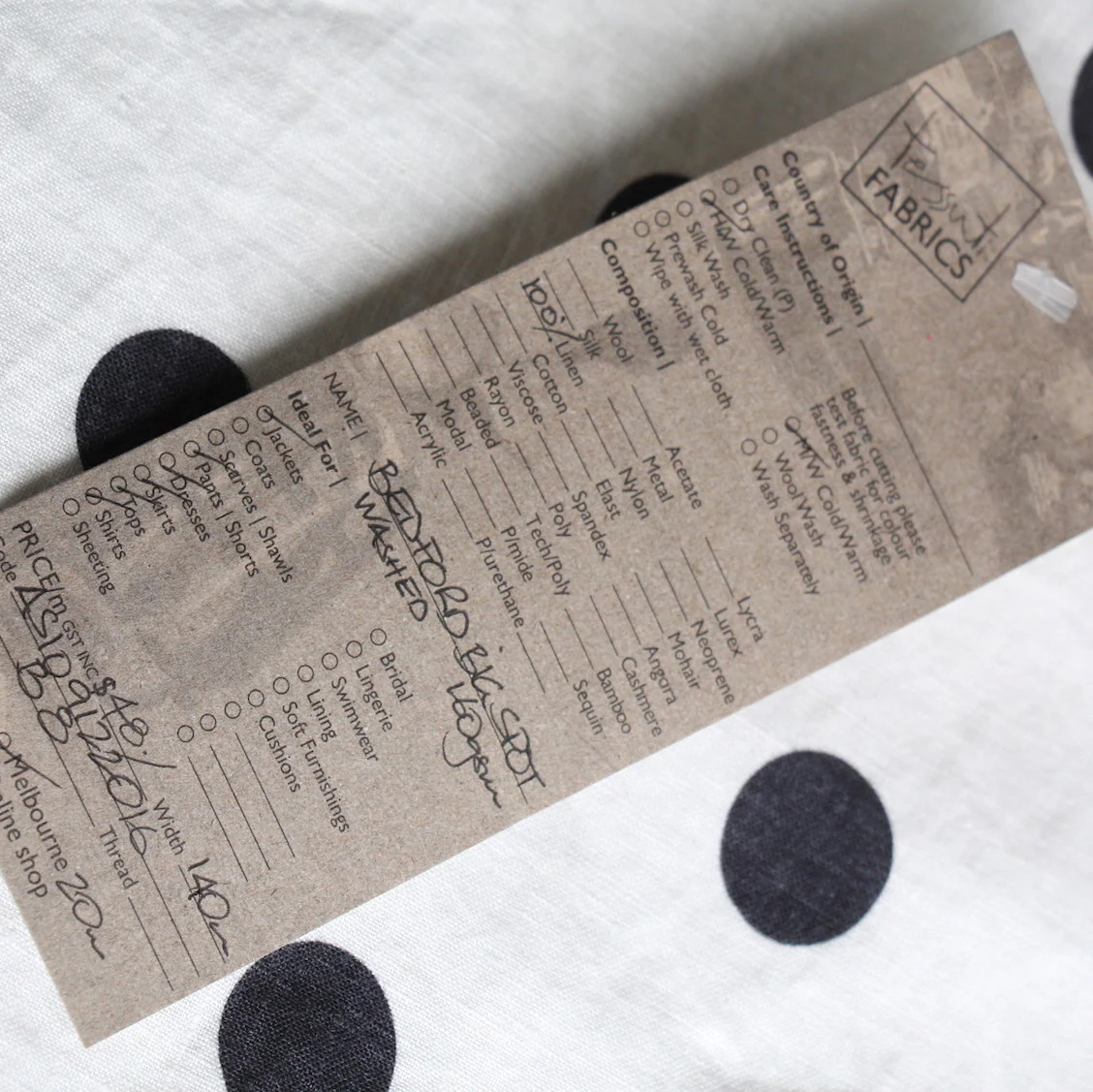 Bedford Big Spot Washed Linen - Image 5