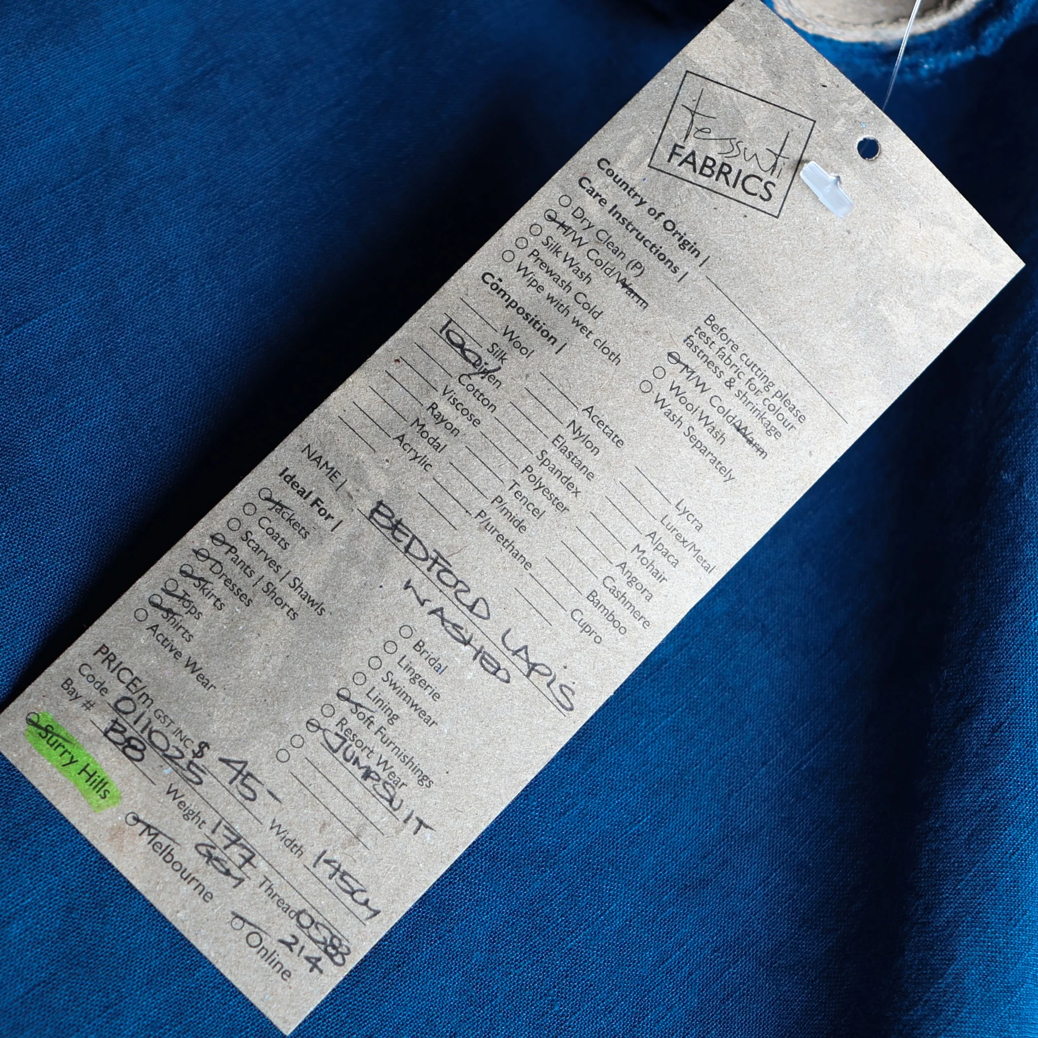 Bedford Lapis Washed Linen - Image 5
