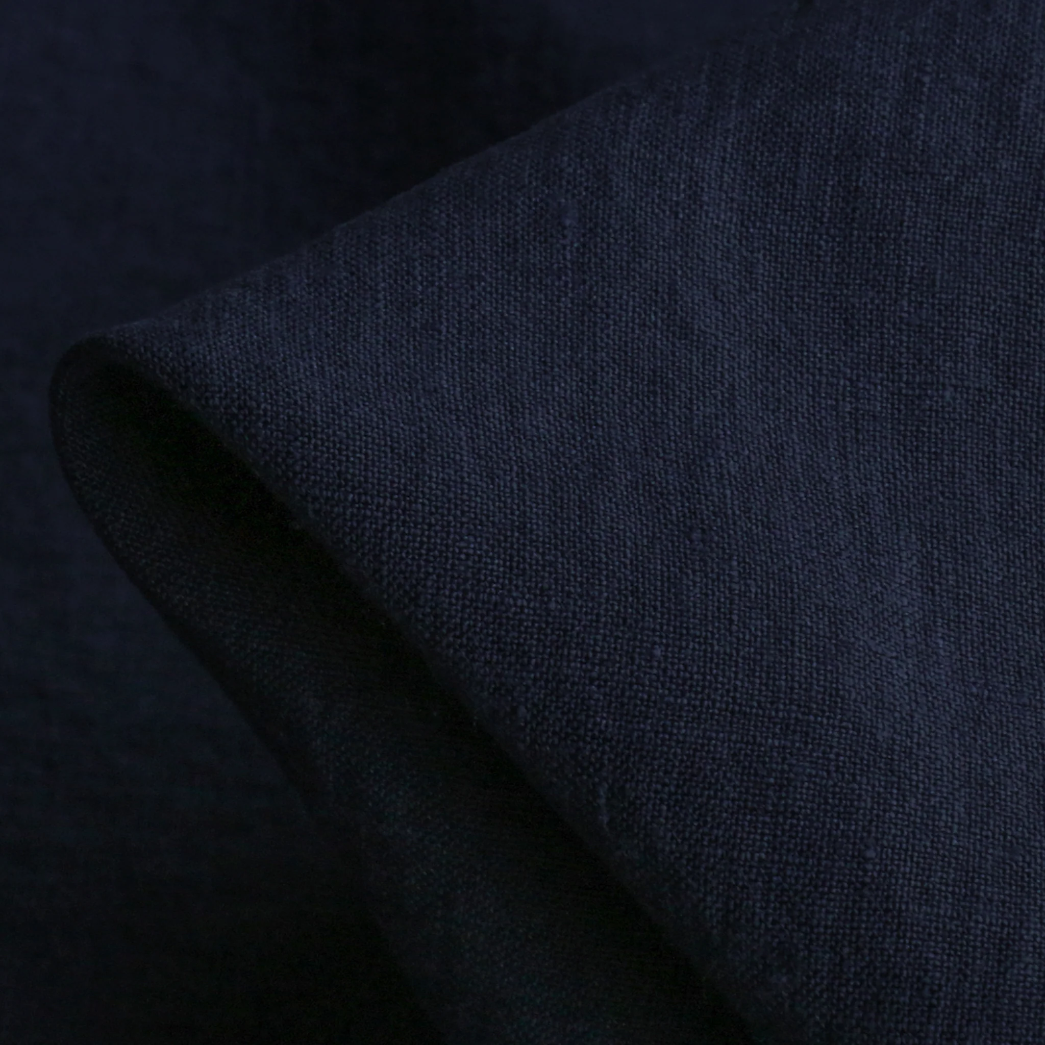 Bedford Midnight Navy Washed Linen
