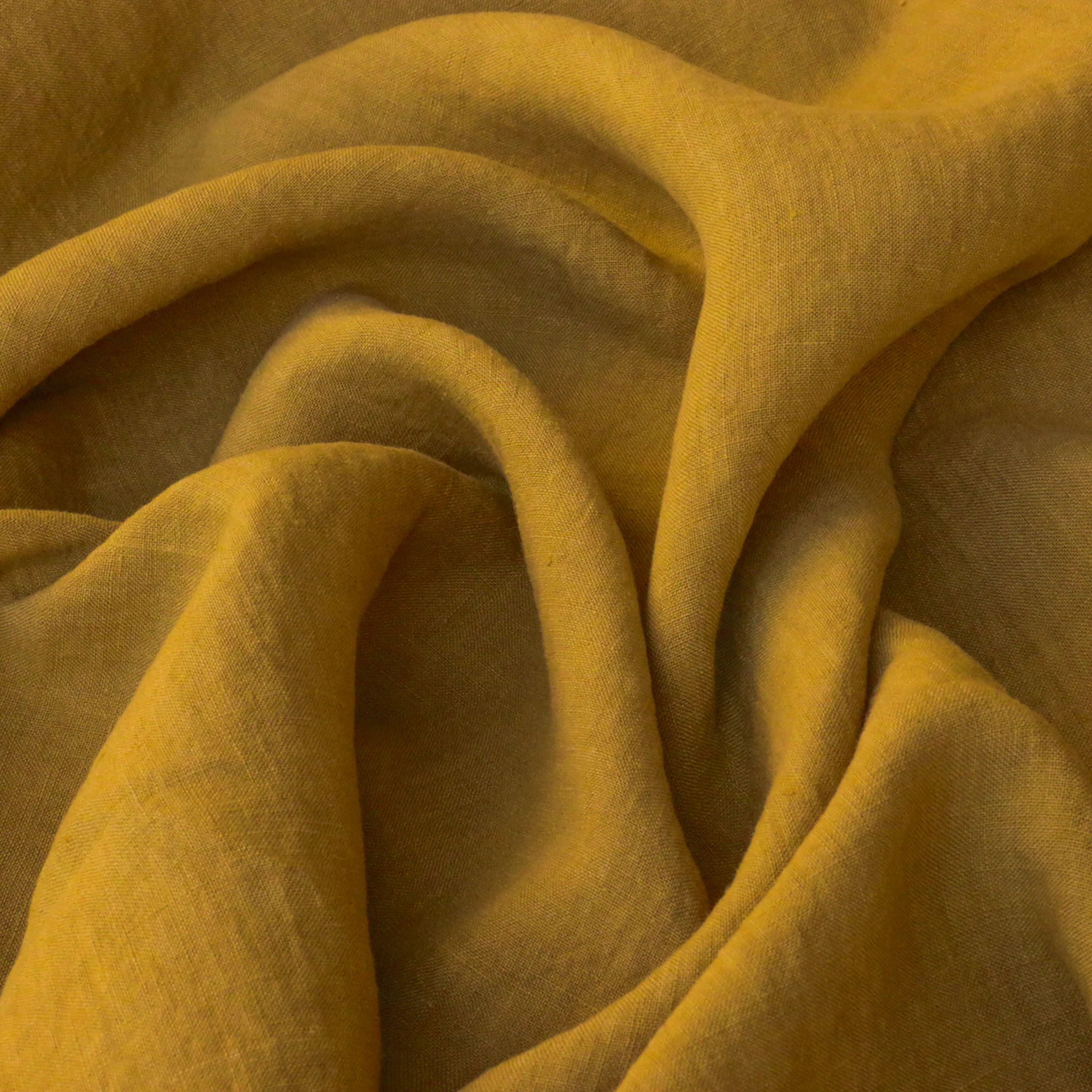 Bedford Mustard Washed Linen - Image 3