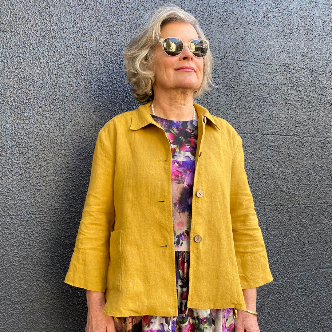 Bedford Mustard Washed Linen - Image 4