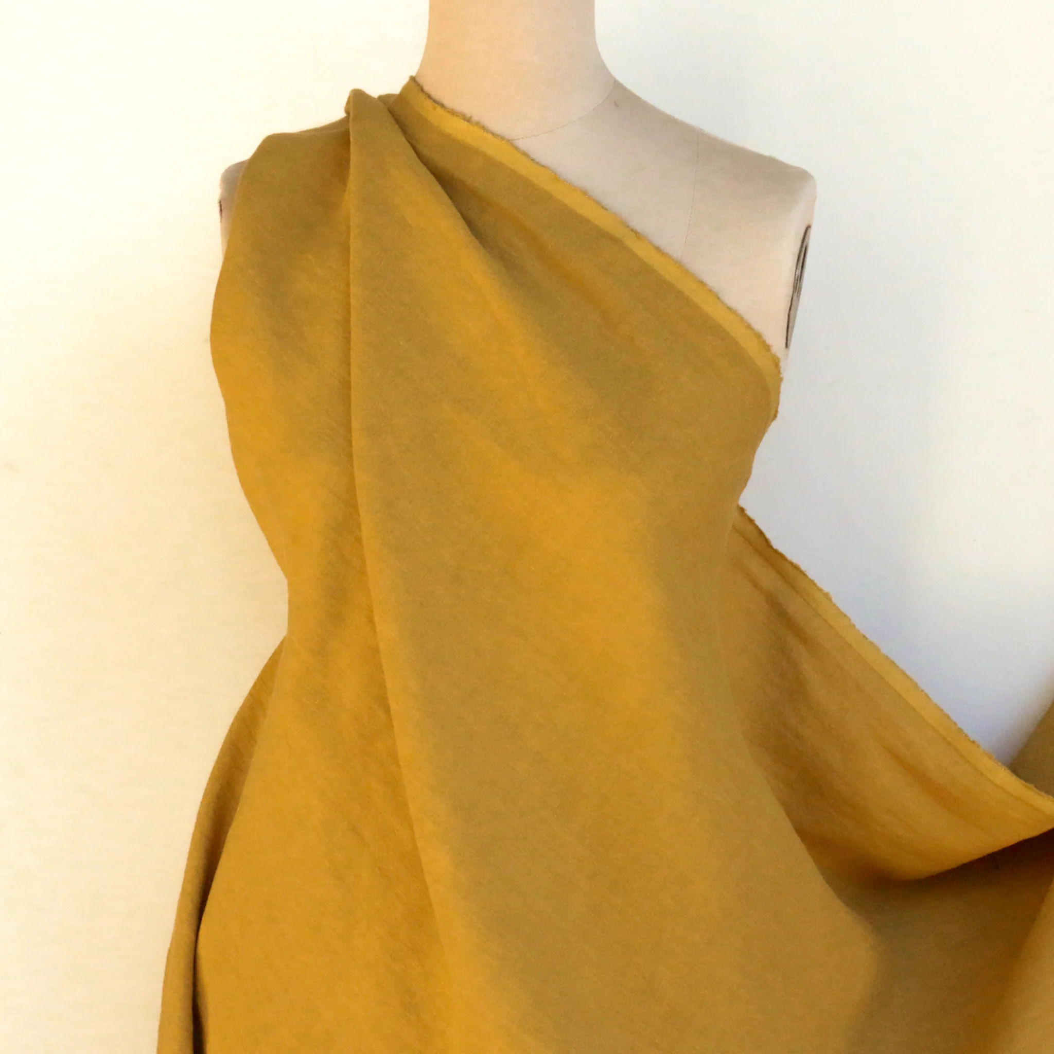 Bedford Mustard Washed Linen - Image 5