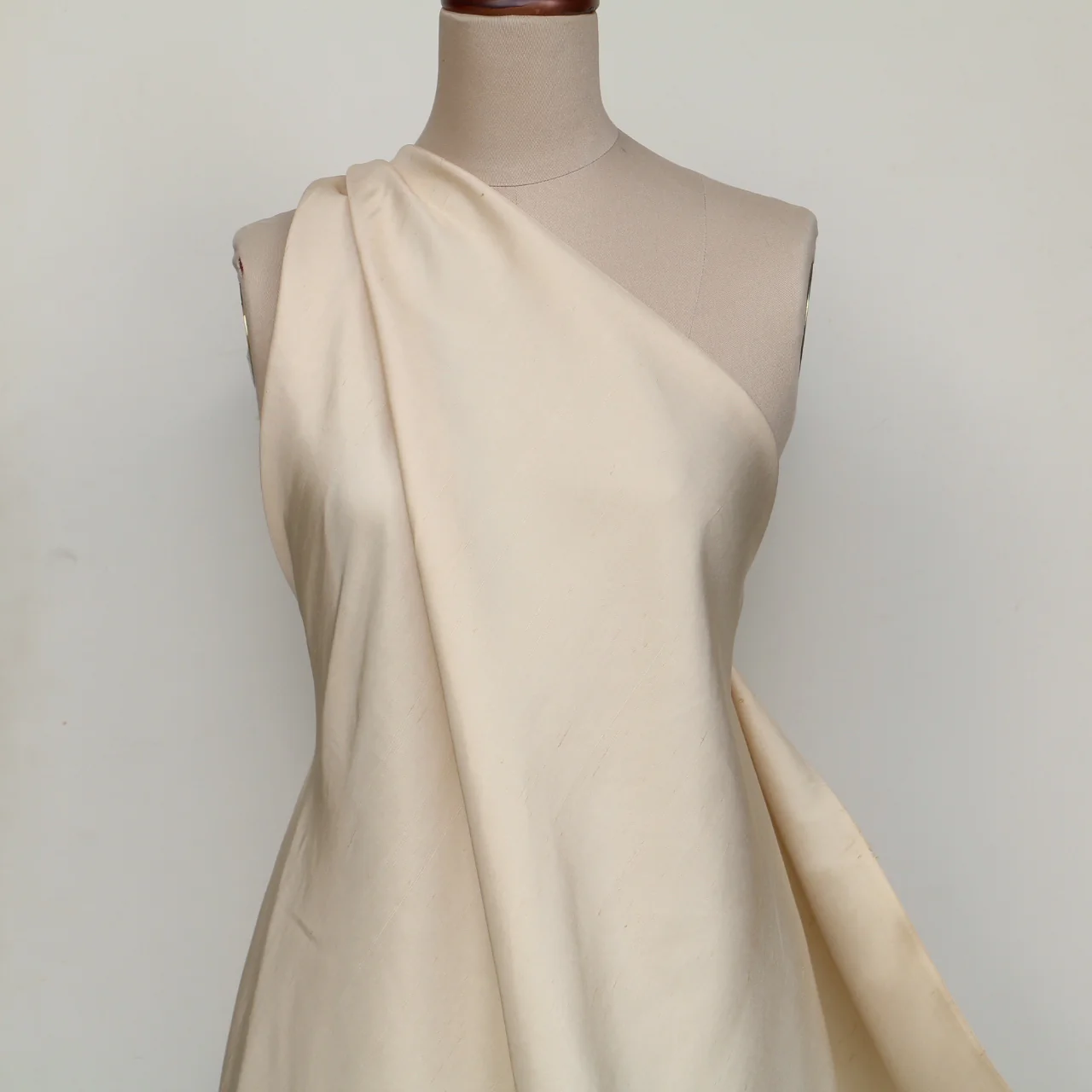 Beige Duppioni Silk - Image 3