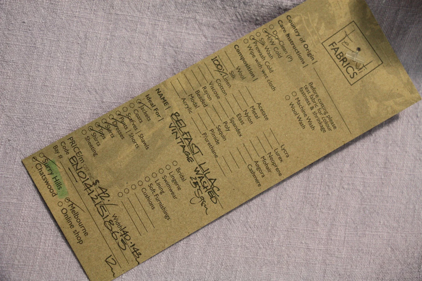 Belfast Lilac - Vintage Washed Linen - Image 2