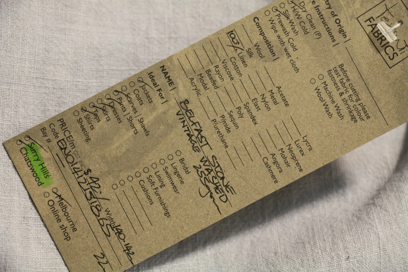 Belfast Stone - Vintage Washed Linen - Image 2