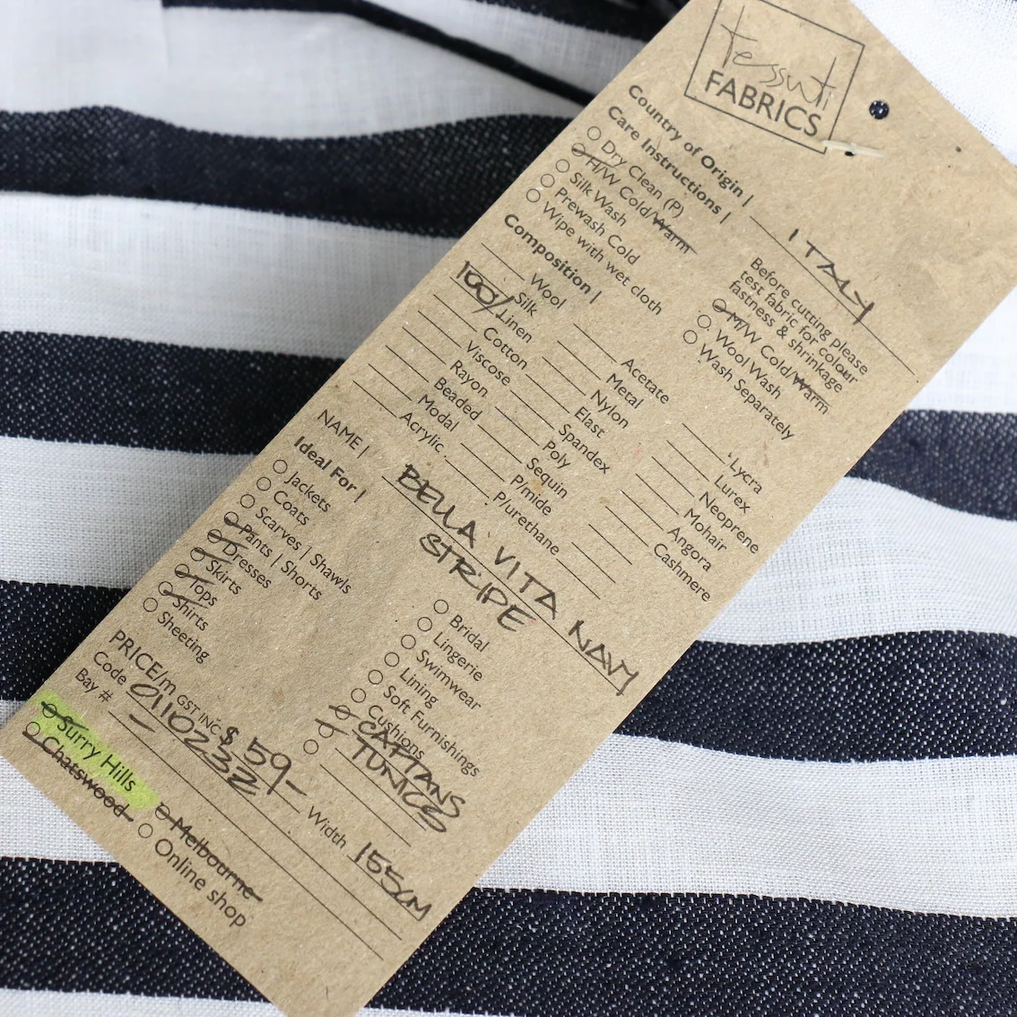 Bella Vita Navy Linen - Image 4