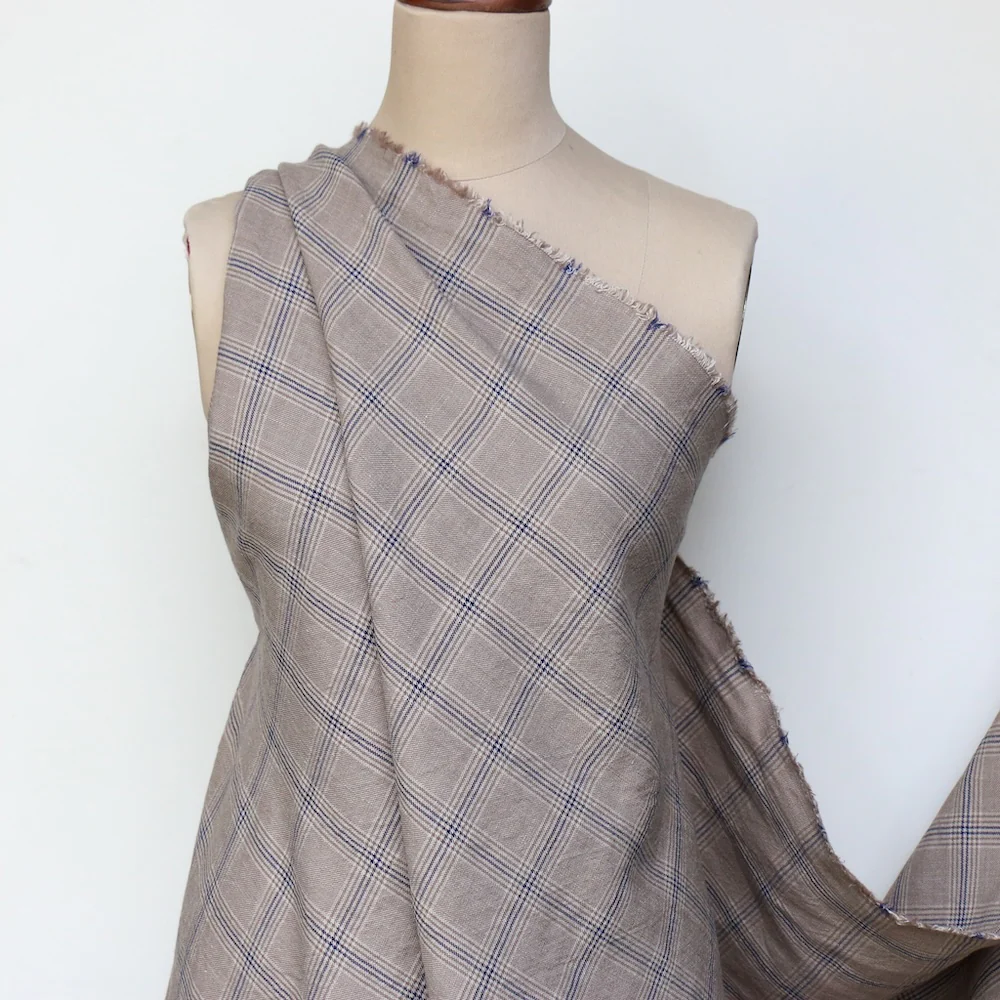 Beluga Check Linen/Wool - Image 4