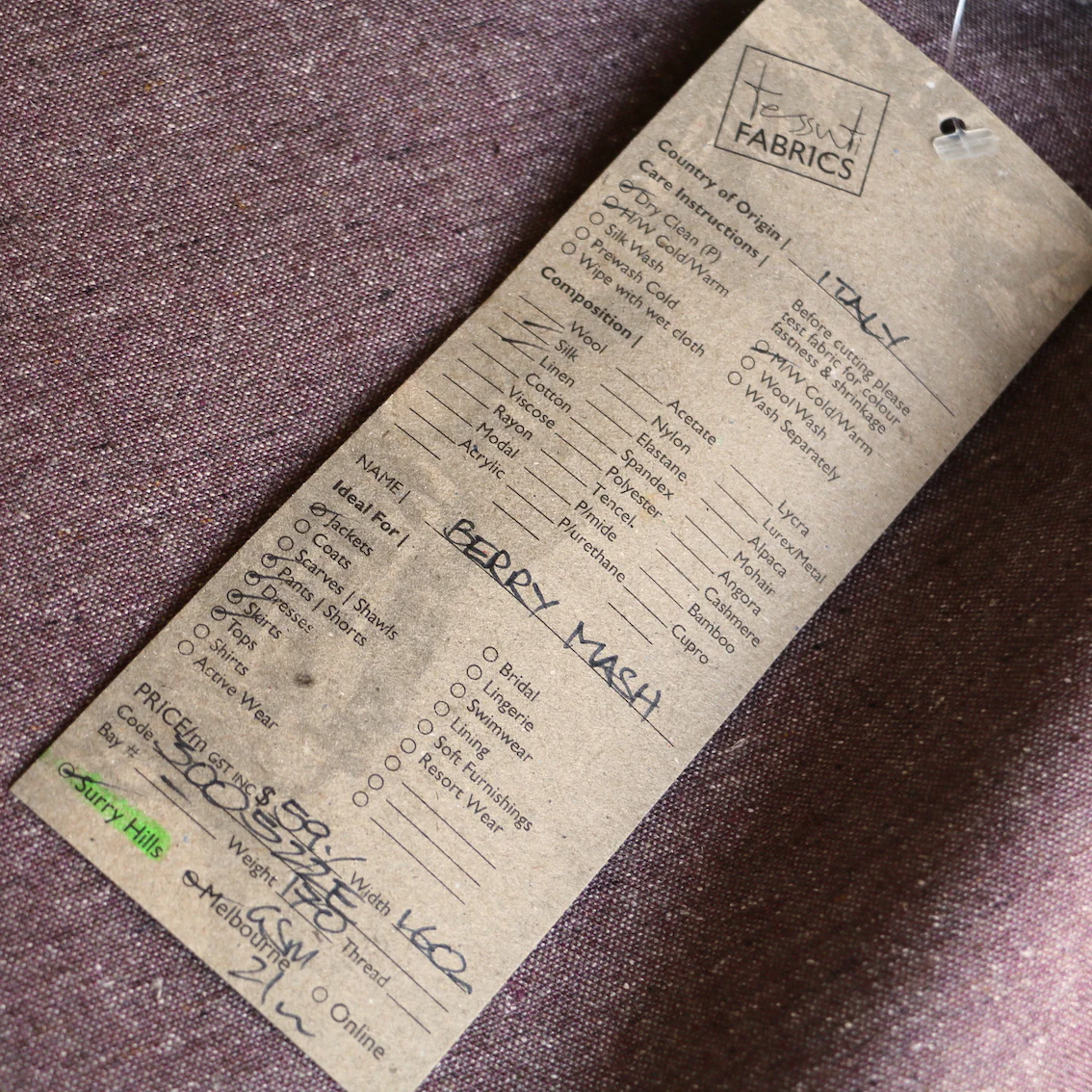 Berry Mash Linen/Silk Blend - Image 3