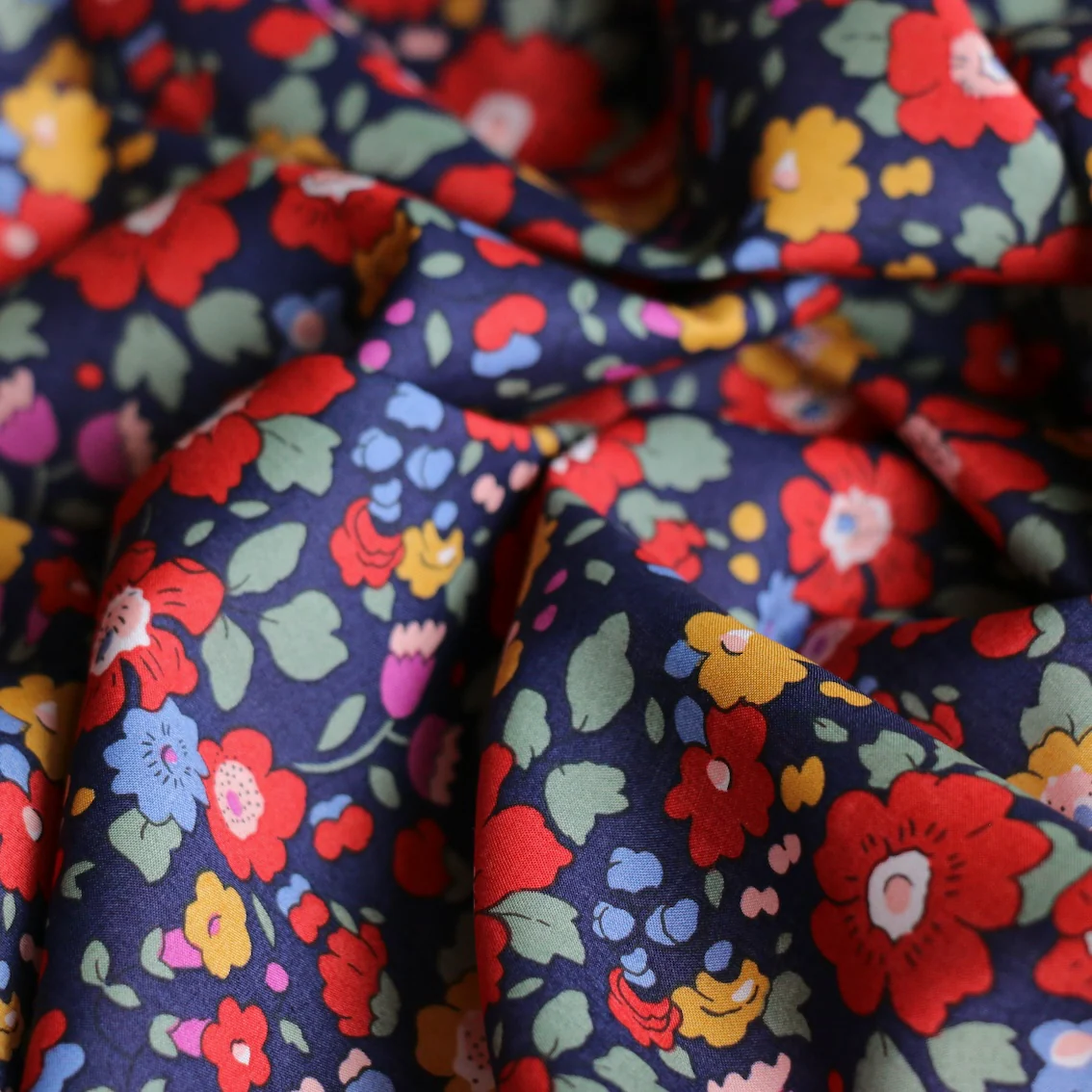 Betsy Meadow Navy - Liberty Tana Lawn™ - Image 2