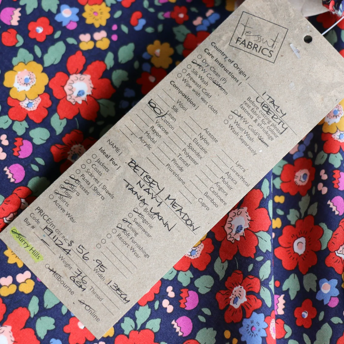 Betsy Meadow Navy - Liberty Tana Lawn™ - Image 4