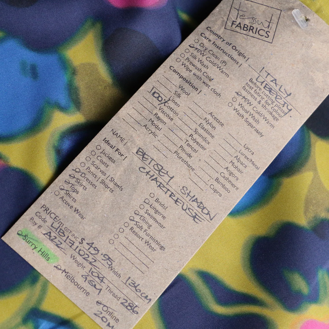 Betsy Shadow Chartreuse Liberty Tana Lawn⢠- Image 6