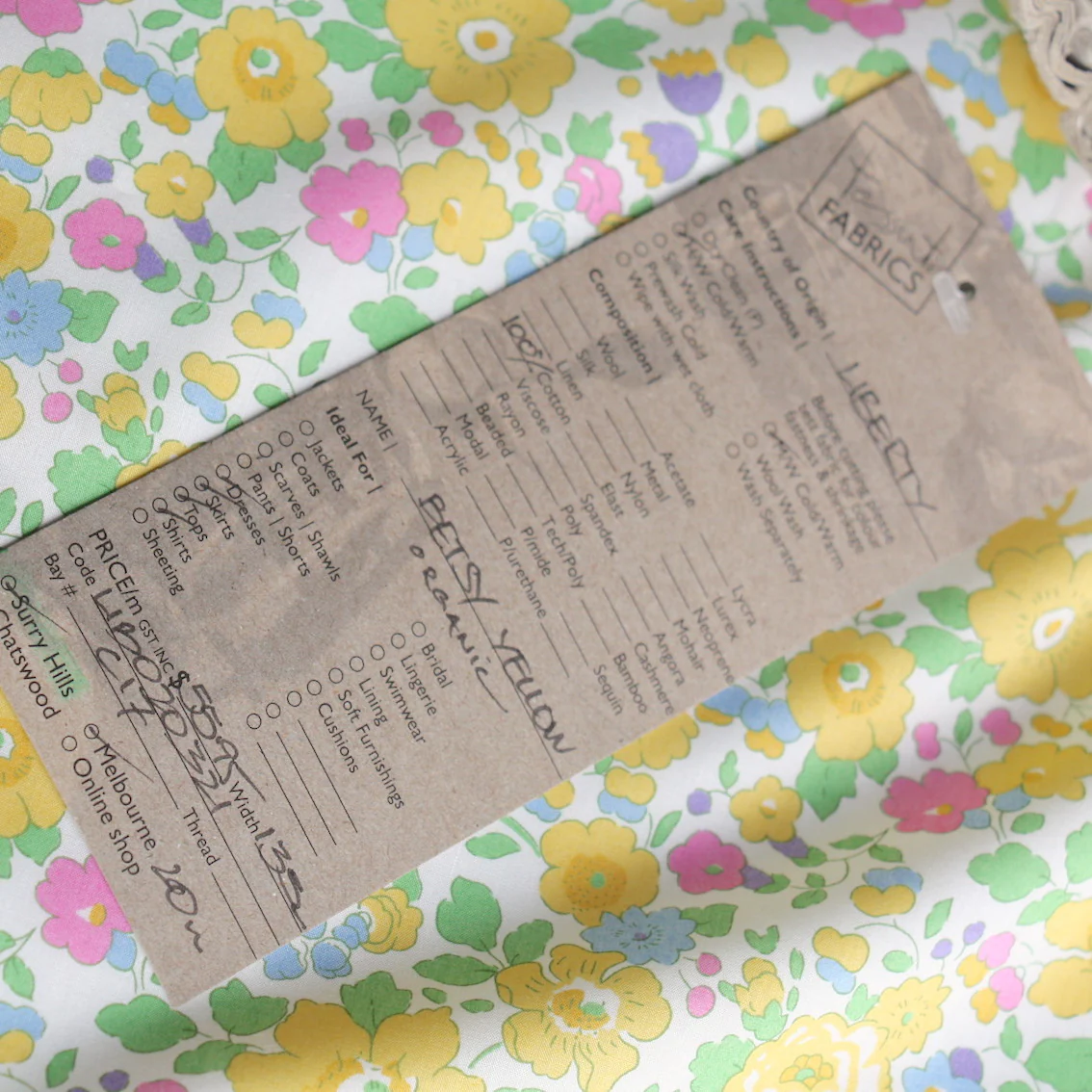 Betsy Yellow - Liberty Organic Tana Lawn™ - Image 4