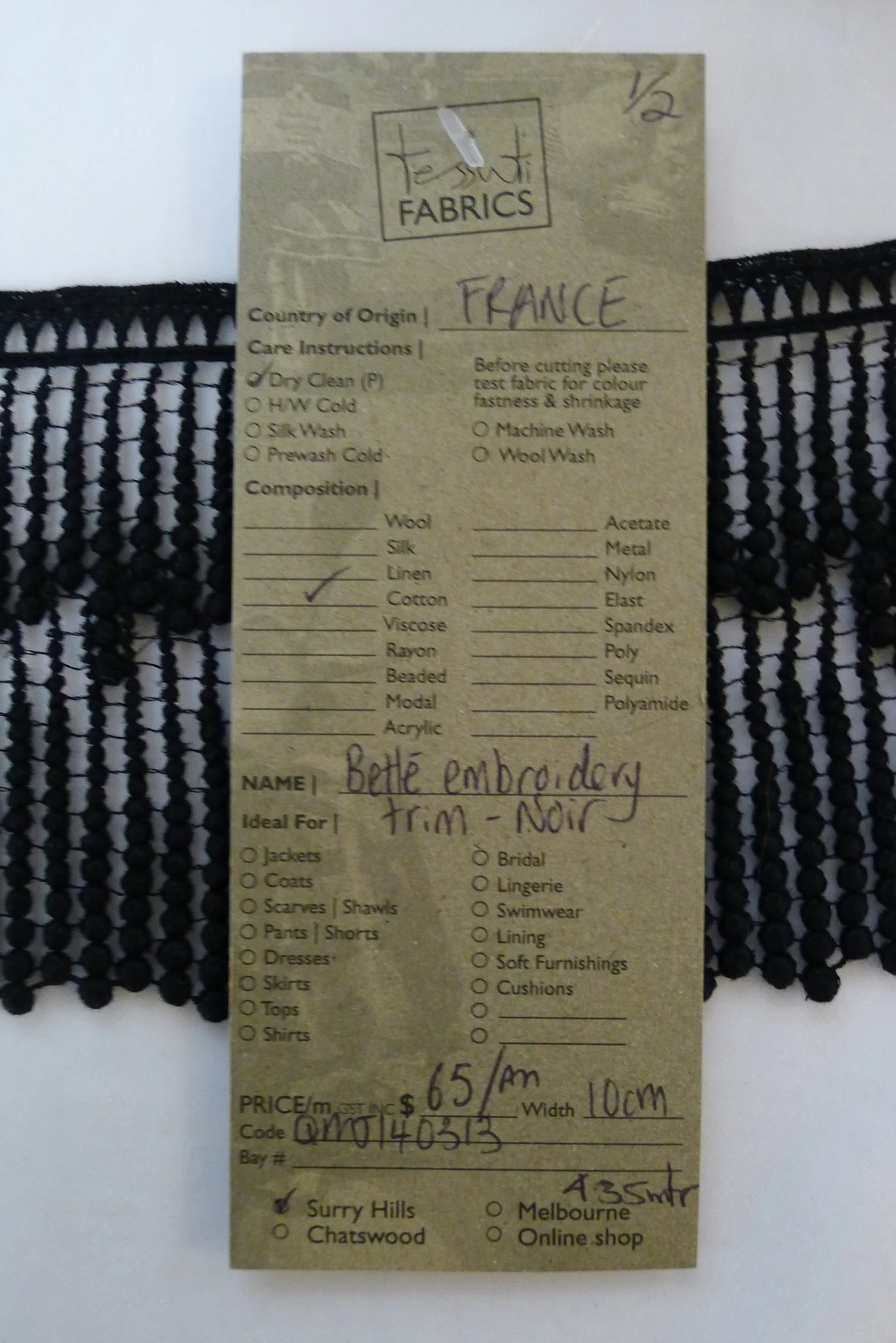 Bette Embroider Trim- Noir - Image 5
