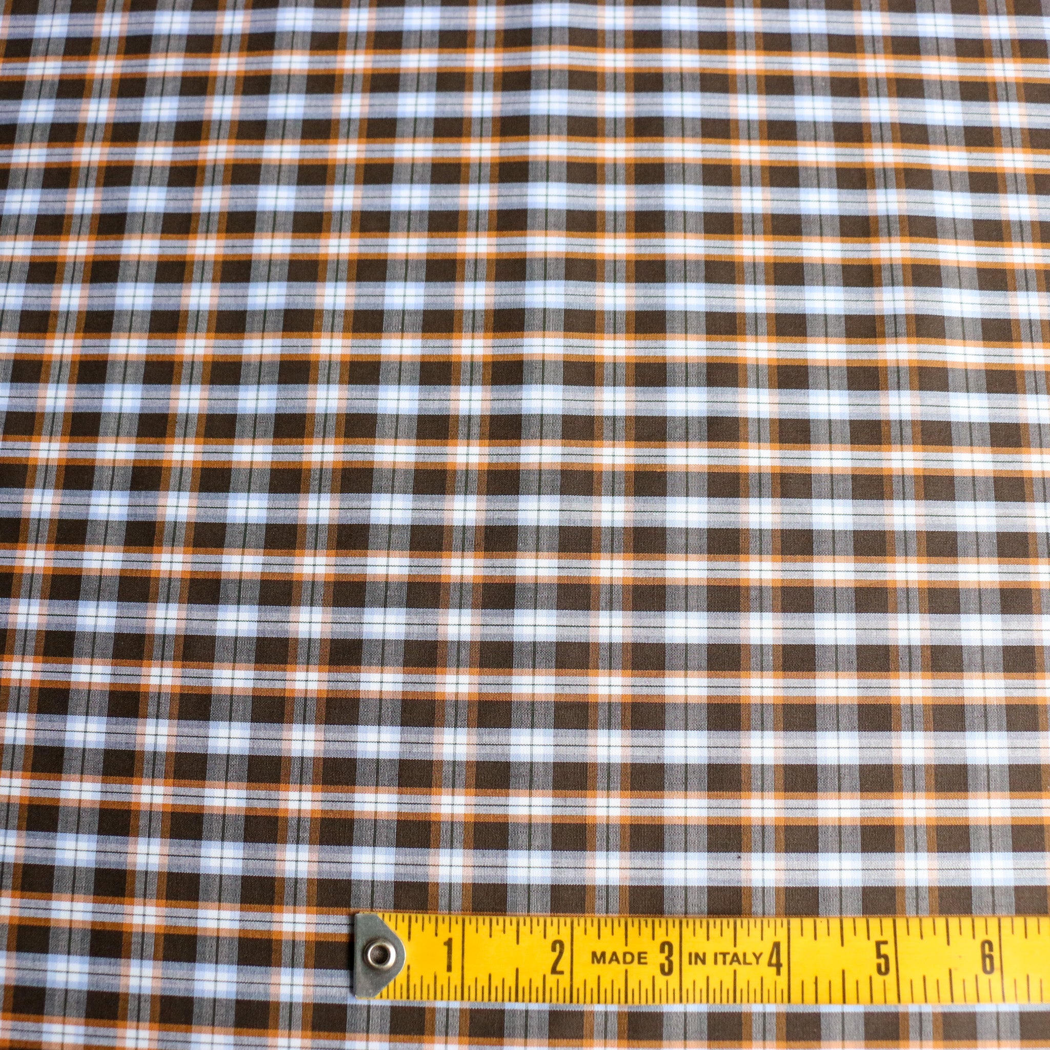 Bianca Brown Check Shirting - Image 3