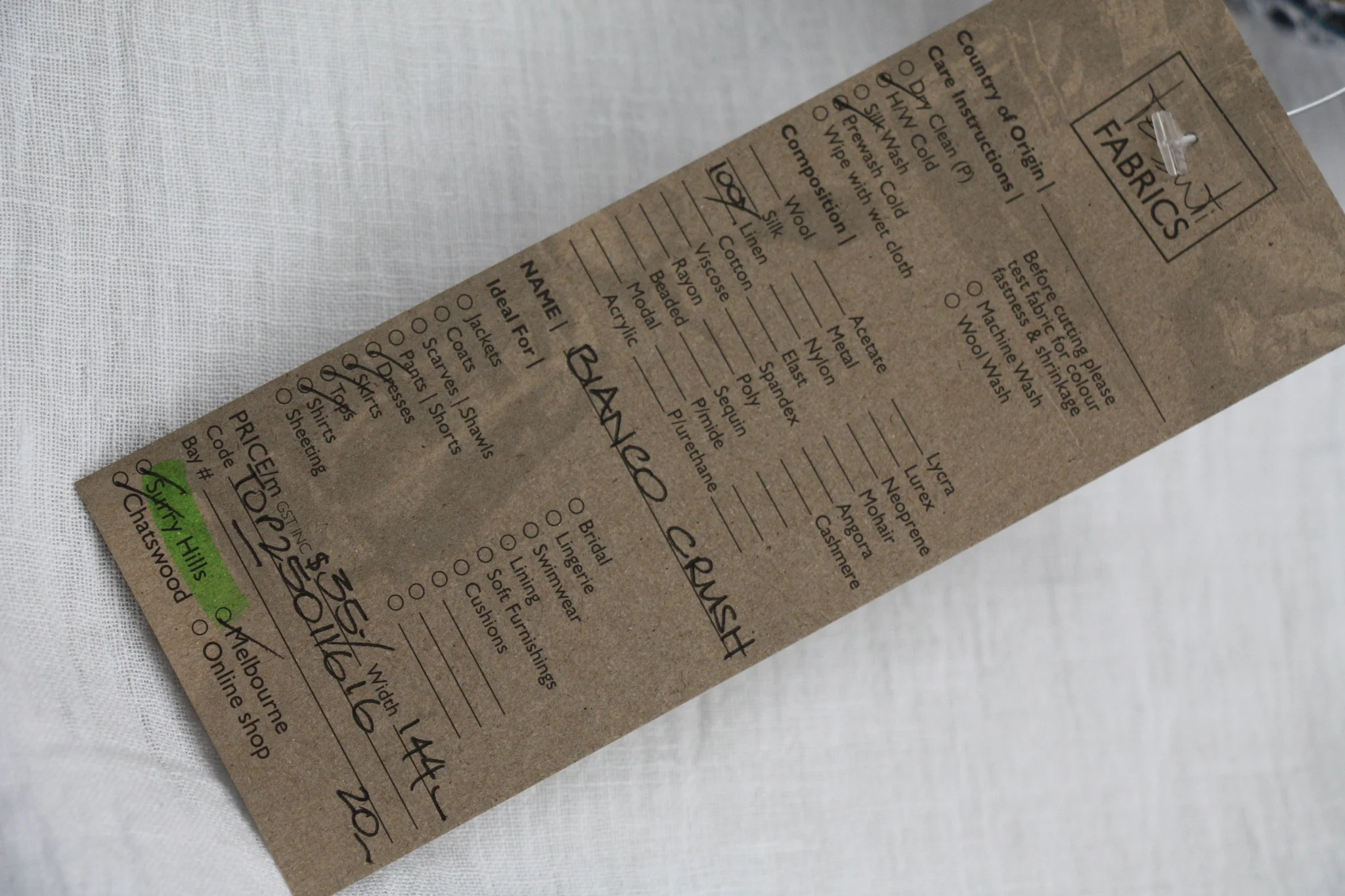 Bianco Crush - Crinkle Linen - Image 2