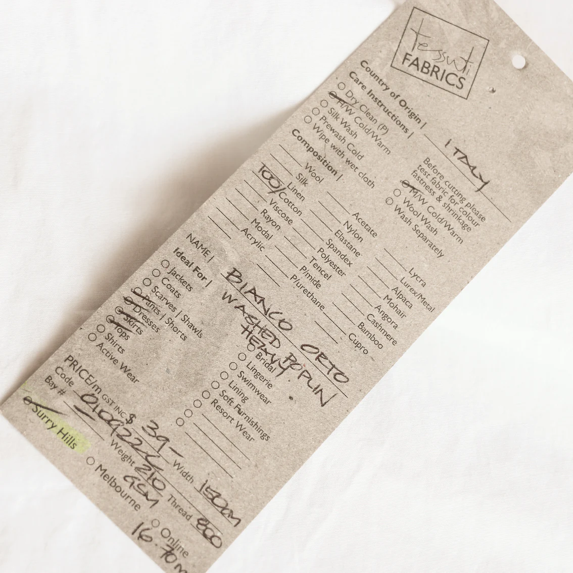 Bianco Orto Washed Cotton Poplin - Image 3