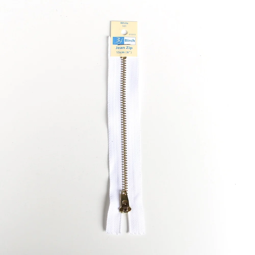 Birch - Jean Metal Zipper - 15cm - Image 2