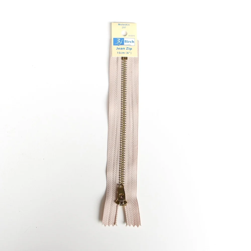 Birch - Jean Metal Zipper - 15cm - Image 3