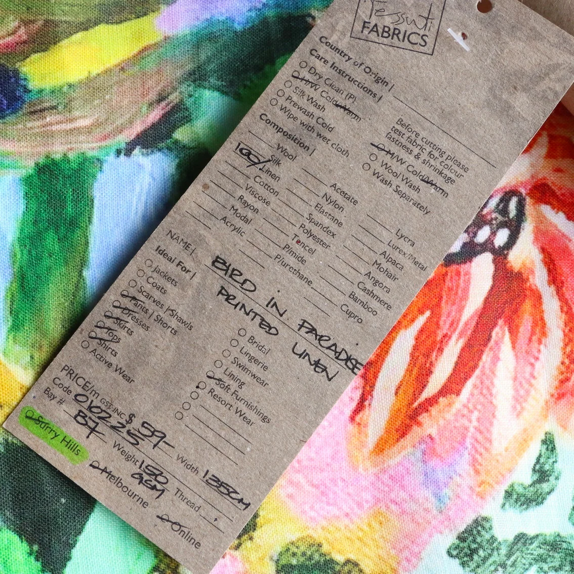 Bird In Paradise Printed Linen - Image 5