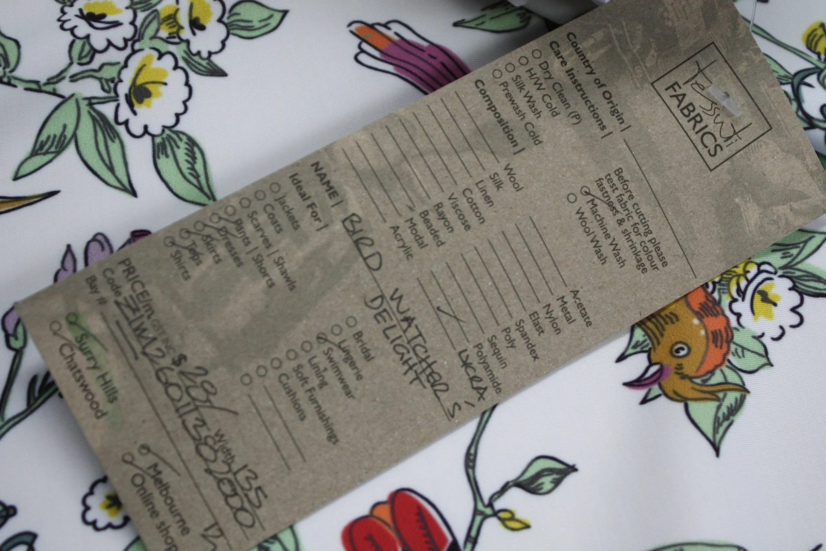 Bird Watchers Delight - Swimwear Fabric - Image 6