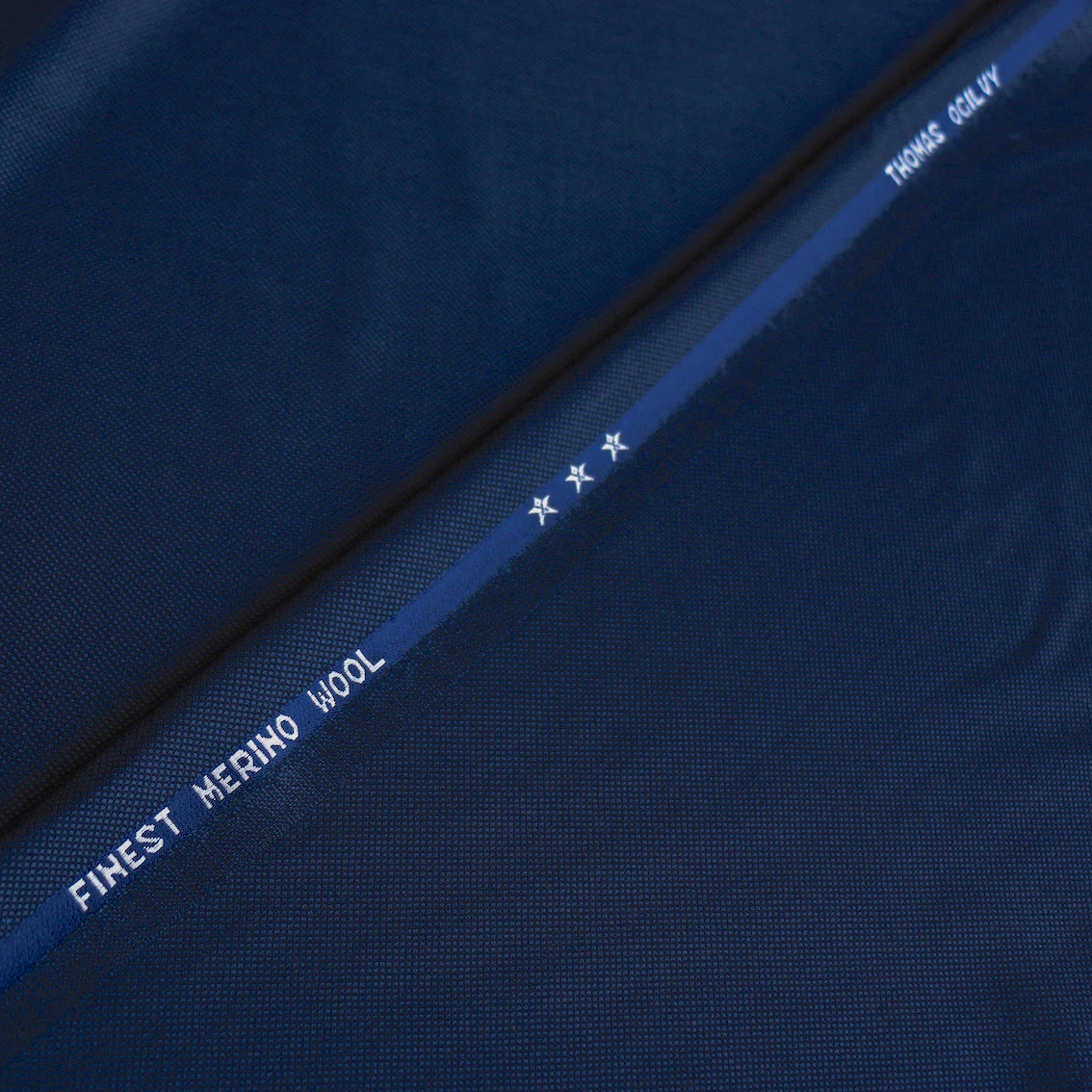 Birdseye Blu Wool Suiting - Image 3