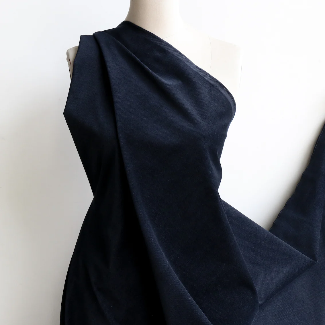 Birdseye Navy Stretch Corduroy - Image 3